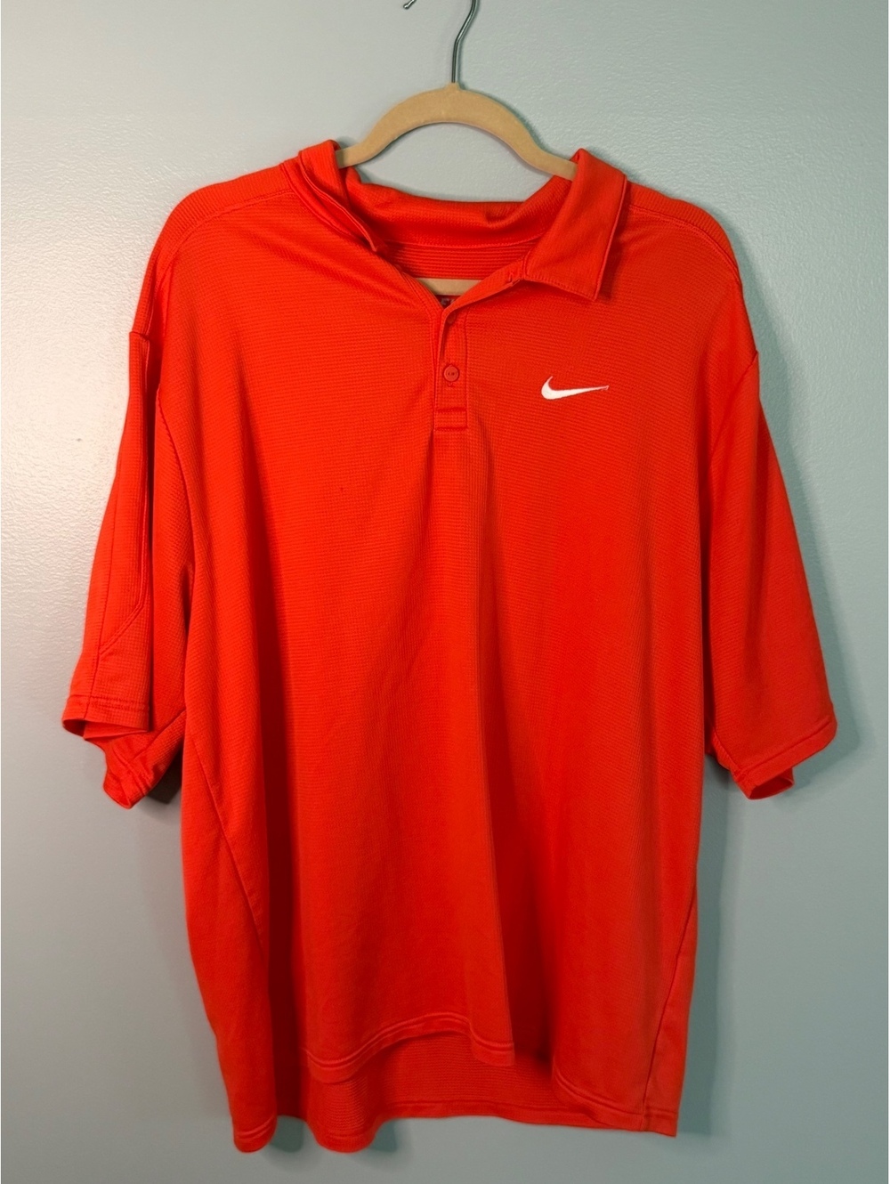 Nike Dri-FIT Men's Polo Shirt XL Orange Polyester